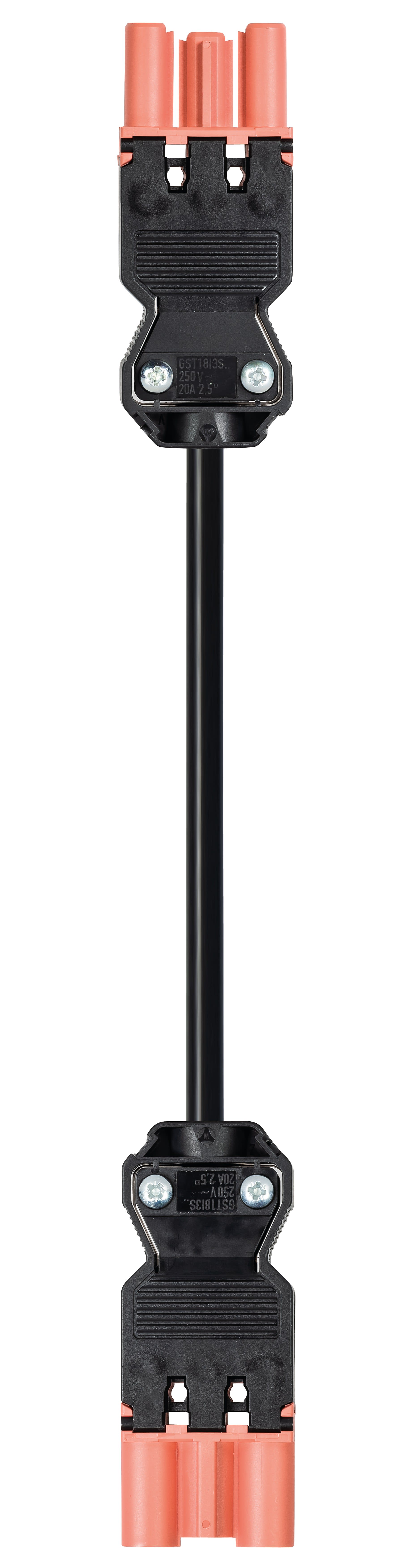 Wieland - cordon GST18i3 1m M/F 1,5² HO5Z1Z1F Rouge saumon (Bca)