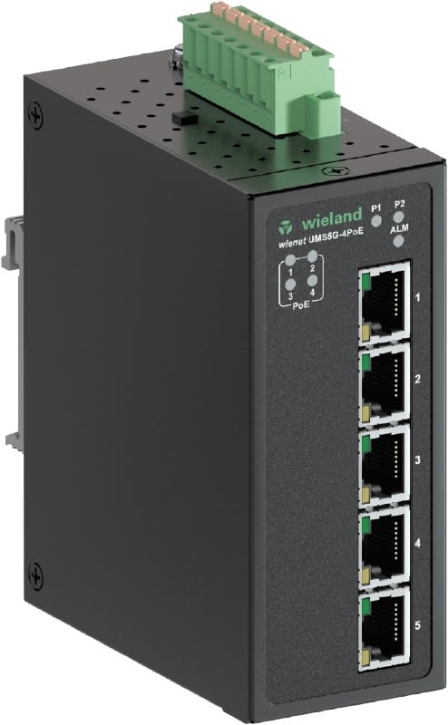 Wieland - Switch ethernet non manageable gigabit à 5 ports dont 4 POE