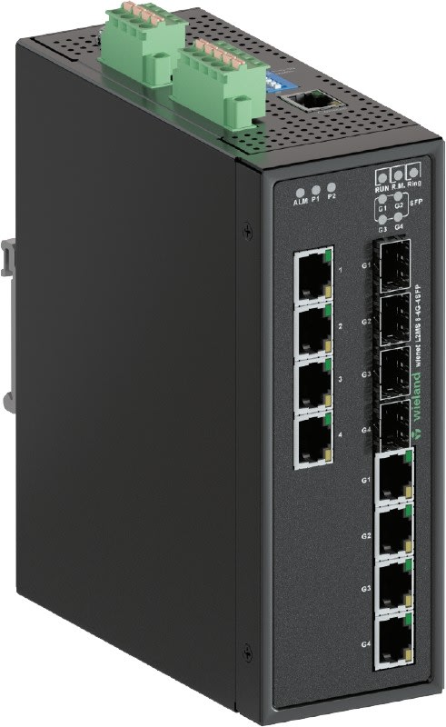 Wieland - Switch ethernet manageable fast ethernet à 8 ports dont 4 gigabit ou 4 SFP
