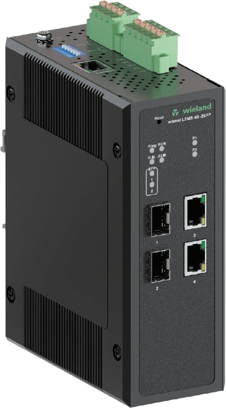 Wieland - Switch ethernet manageable gigabit à 4 ports dont 2 slots sfp