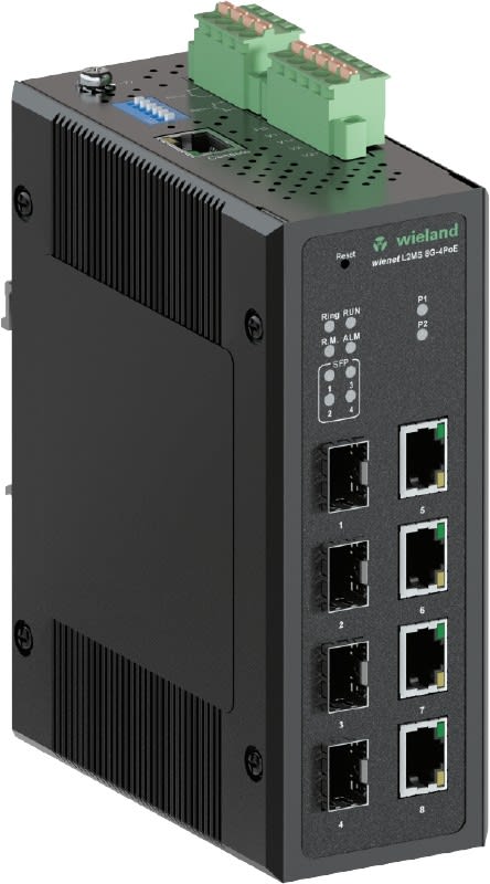 Wieland - Switch ethernet manageable gigabit à 8 ports dont 4 slots sfp