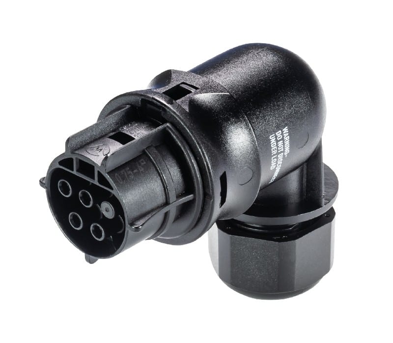 Wieland - connecteur RST20i4 coudé femelle à vis 10-14mm Noir