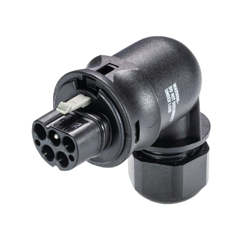 Wieland - connecteur RST20i4 coudé mâle à vis 6-10mm Noir