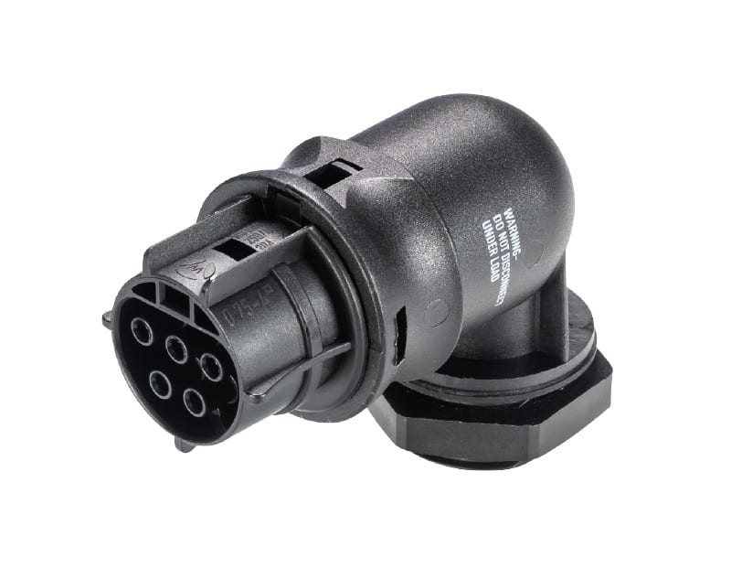 Wieland - embase RST20i5 coudé femelle à vis M25 Noir