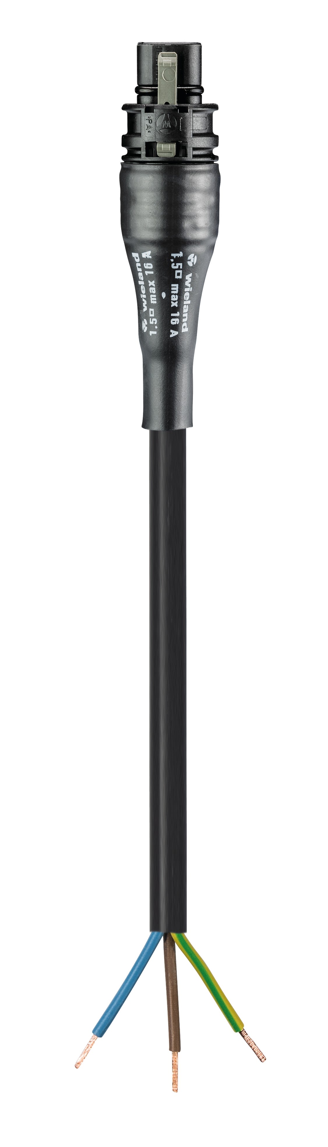 Wieland - cordon RST20i3 0,5m M/- 2,5² HO7RNF Noir