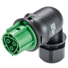 Wieland - connecteur RST20i3 coudé femelle à vis 6-10mm Vert