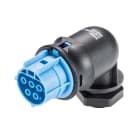 Wieland - embase RST20i5 coudé femelle à vis M20 Bleu