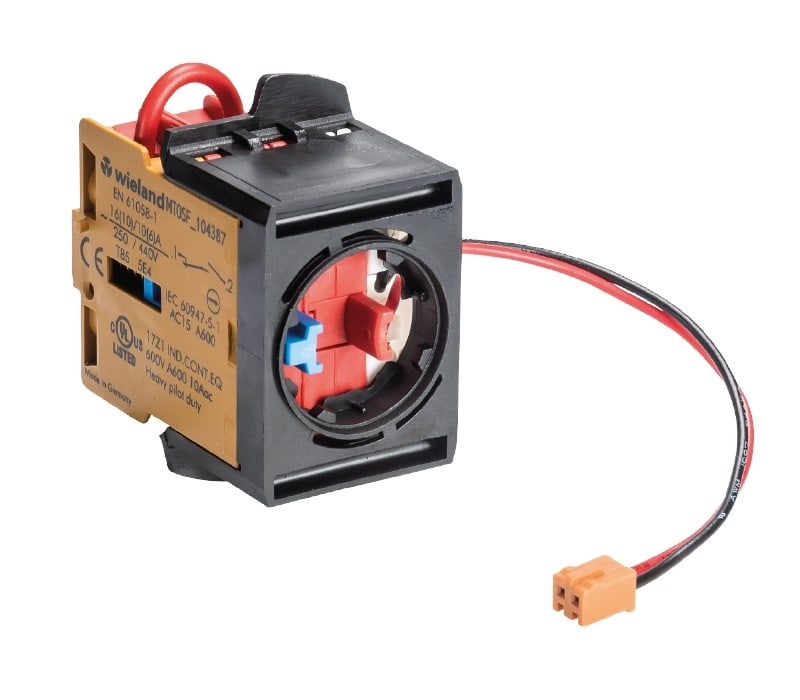Wieland - snh 0003 bloc de contact 1NC (protect. contre défaillance)/lumineux