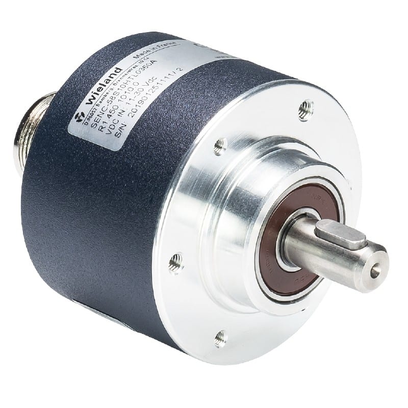 Wieland - Safe HTL encoder, SIL3, Ple, solid shaft, size 58mm, 1024ppr, axial