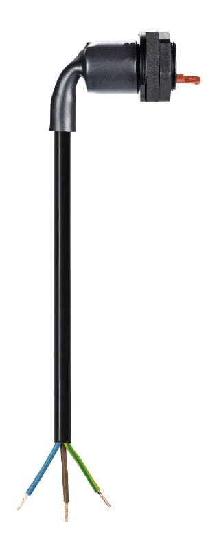 Wieland - Cordon RST20i3 3G1,5² HO5VVF 3m embase F/- noir (Eca)