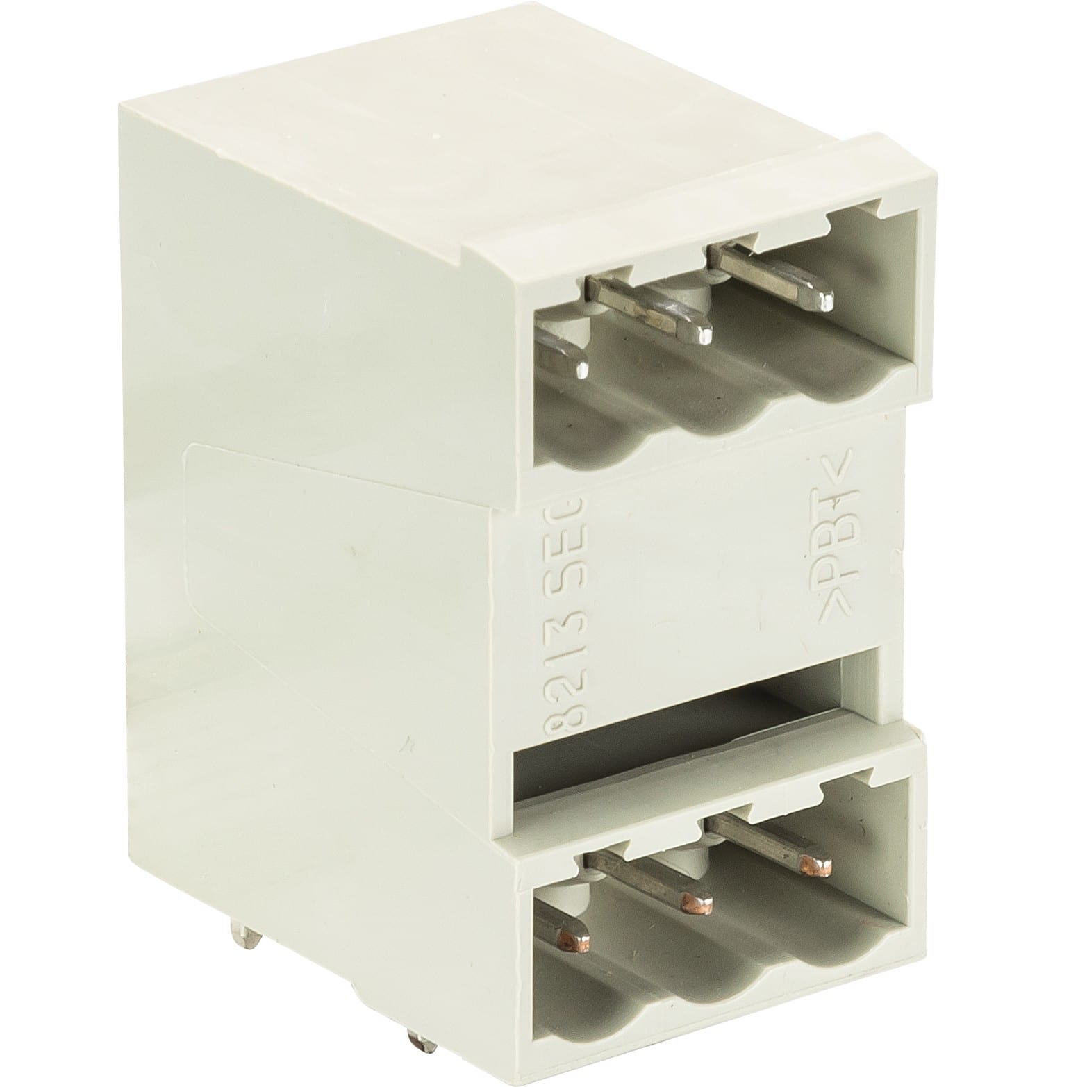 Wieland - embase coudée PCB mâle fermée 32 pôles double séries 8213 pas de 5,08m sans marq