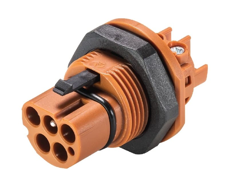 Wieland - embase RST20i4 mâle à vis M25 Marron
