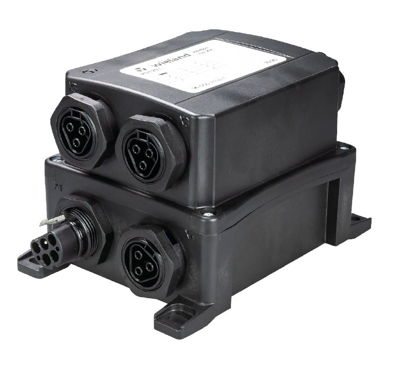 Wieland - embase RST20i3 coudé mâle M20 à ressort Noir