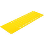 Wieland - plaquette de 12 étiquettes 15x80mm jaunes pour câble fix. par collier
