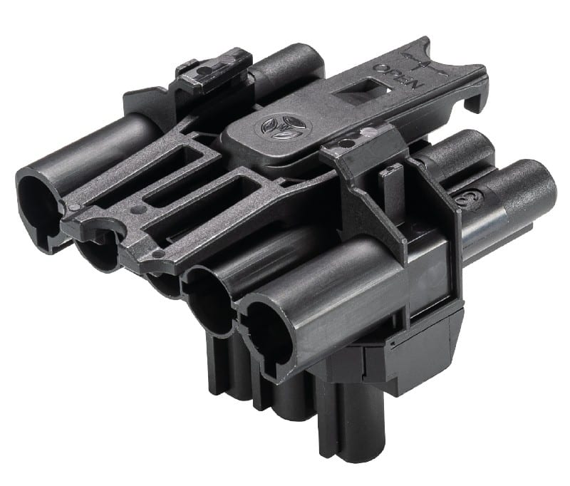Wieland - répartiteur 1E/1S GST18i5 + 1S GST18i3 L1 en T Noir