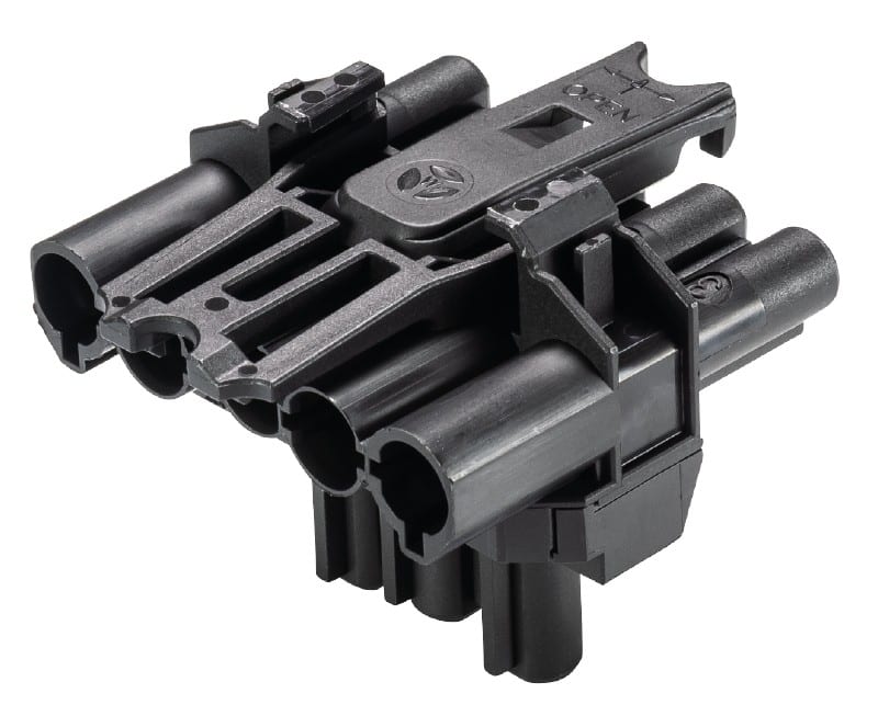 Wieland - répartiteur 1E/1S GST18i5 + 1S GST18i3 L2 en T Noir