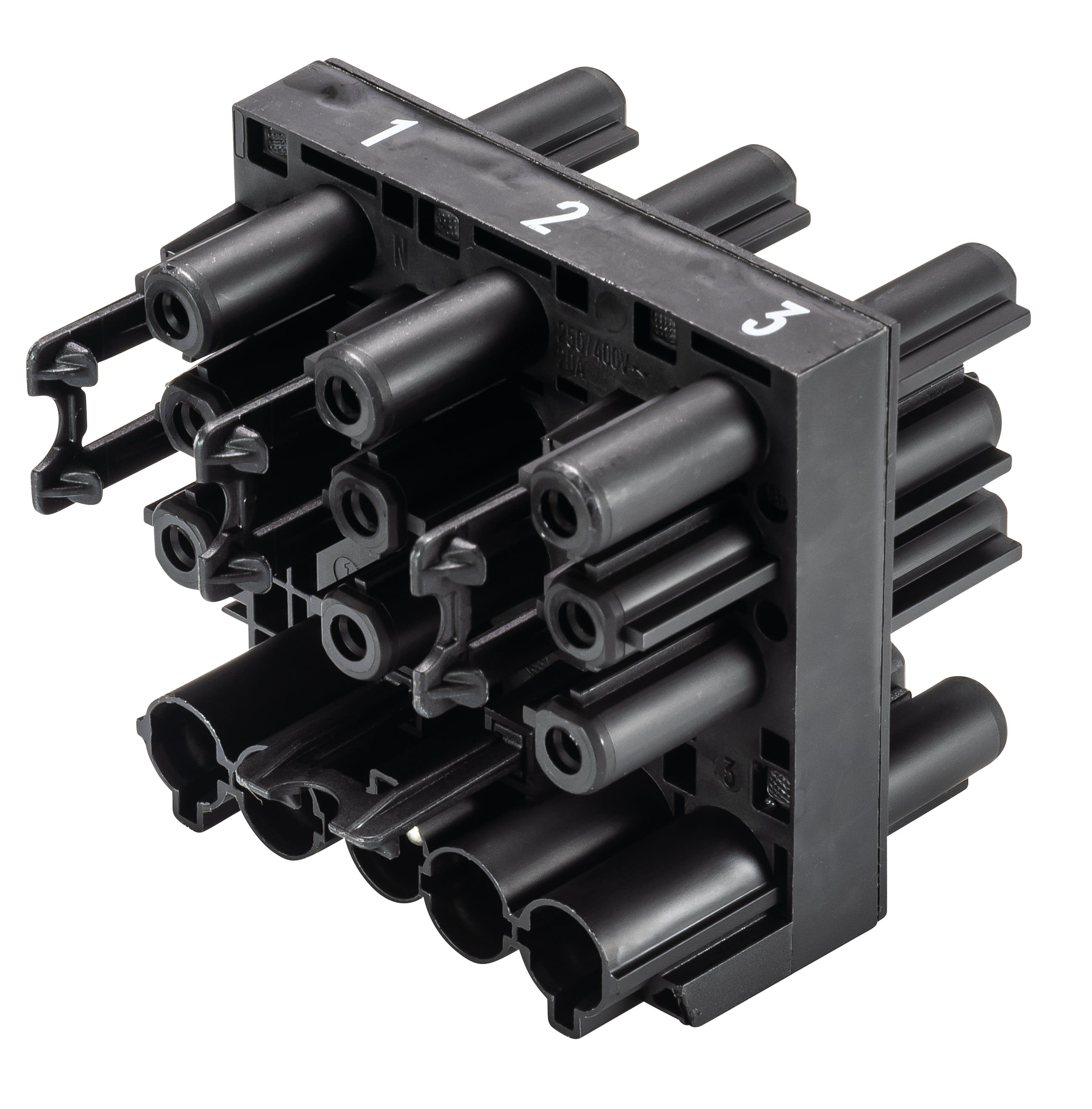 Wieland - répartiteur 1E/1S GST18i5 + 6S GST18i3 Noir