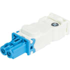Wieland - connecteur GST15i2 femelle bleu clair avec capot blanc