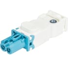 Wieland - connecteur GST15i2 femelle bleu pastel avec capot blanc