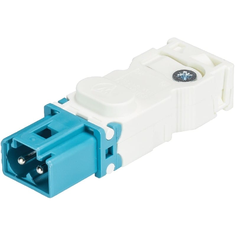 Wieland - connecteur GST15i2 mâle bleu pastel avec capot blanc