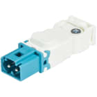 Wieland - connecteur GST15i2 mâle bleu pastel avec capot blanc