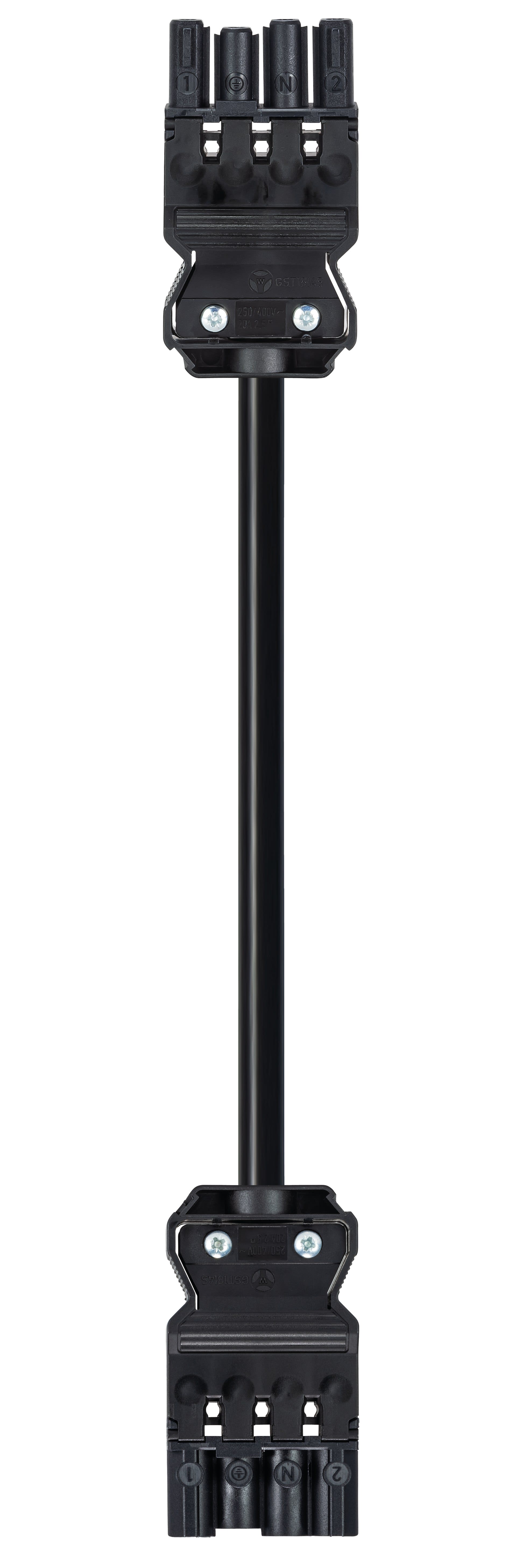 Wieland - cordon GST18i4 1,5m M/F 1,5² HO5Z1Z1F Noir (Dca)