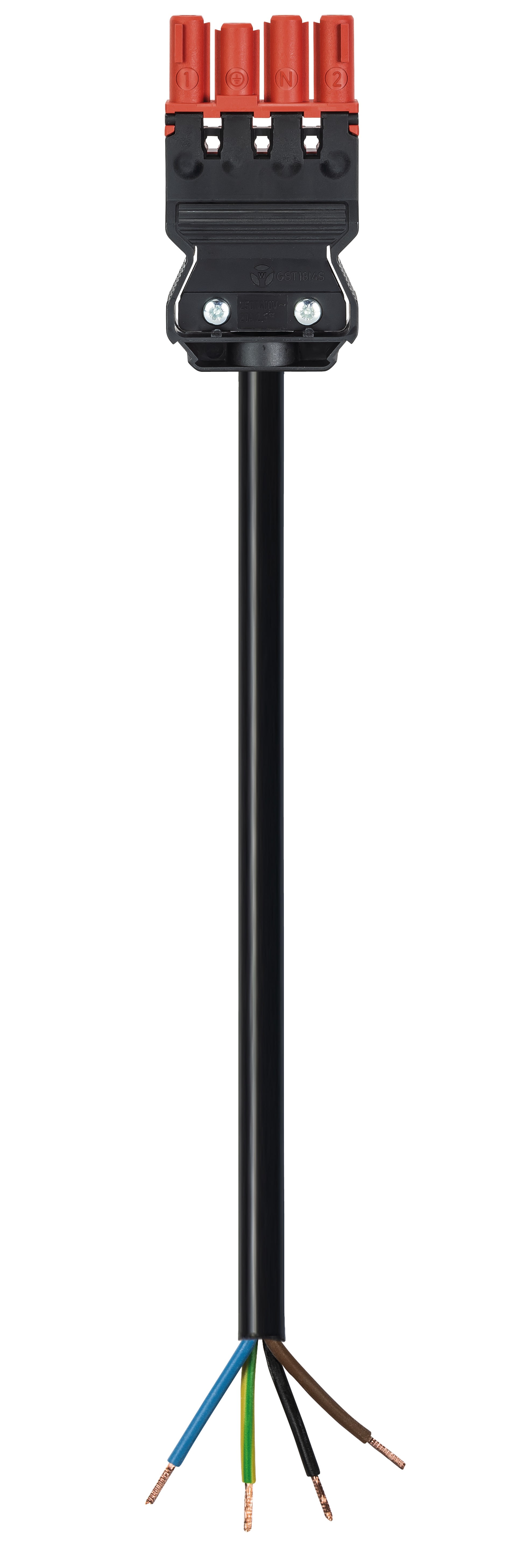 Wieland - Cordon GST18i4 1m M/- 1,5² HO5Z1Z1F Rouge tomate (Cca)