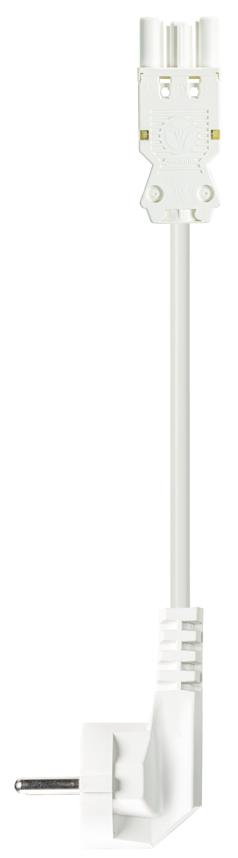 Wieland - cordon GST18i3 2m F/Schucko 1,5² HO5VVF Blanc (Eca)