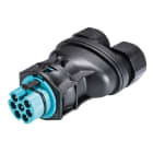 Wieland - Con. RST20i7 mâle à vis double 6-10mm turquoise