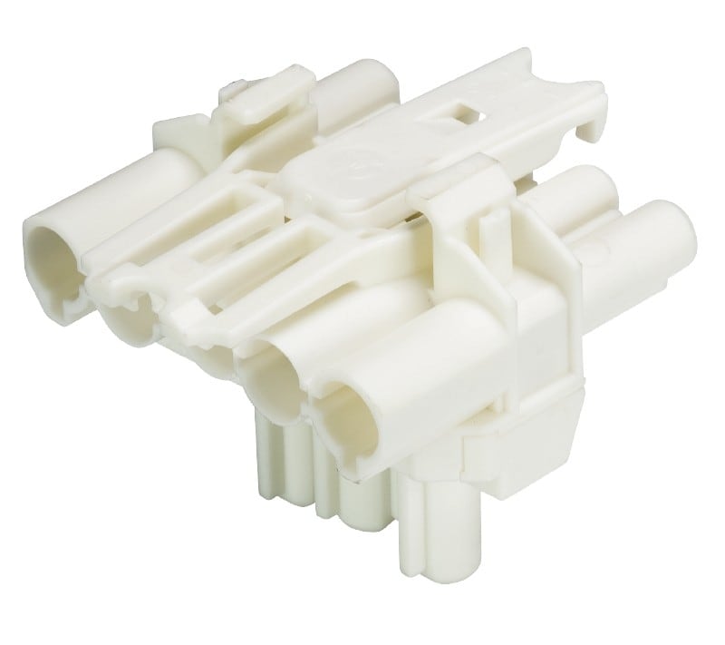 Wieland - répartiteur 1E/1S GST18i5 + 1S GST18i3 L1 en T Blanc