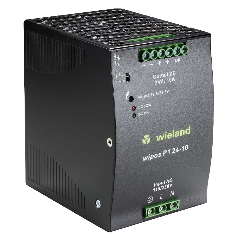 Wieland - alimentation à découpage monophasé wipos p1 24-10a