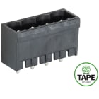 Wieland - embase droite PCB fermée 4 pôles séries 8113 s pas de 5,00mm sans marquage noir