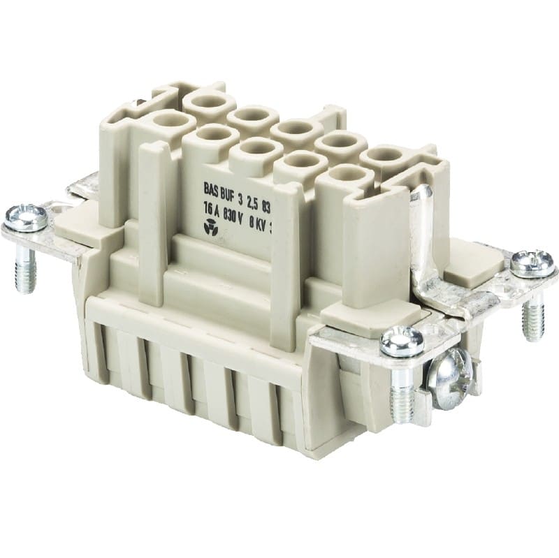 Wieland - bloc contacts bas buf 3 2,5 83 ag-insert femelle