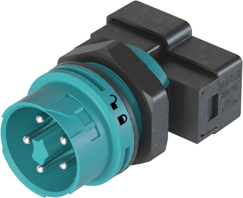 Wieland - Embase RST16i5 MOLA mâle à ressort turquoise
