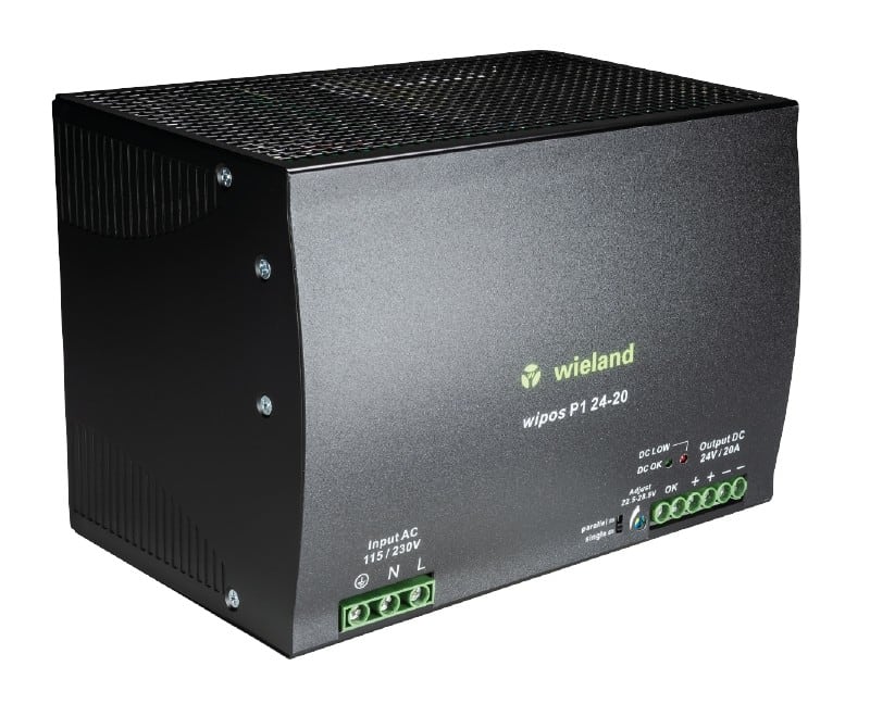 Wieland - alimentation à découpage monophasé wipos p1 24-20a