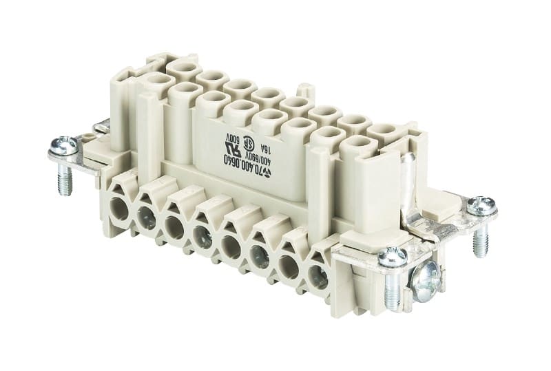 Wieland - bloc contact femellebas bus 6 2,5 64-insert femelle