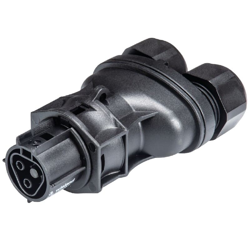 Wieland - connecteur RST20i2 femelle à vis double 10-14mm Noir