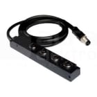 Wieland - boîtier de connexion capteur pour 4 capteurs, avec plaque de montage