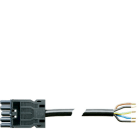 Wieland - cordon GST18i5 6m F/- 2,5² HO5Z1Z1F Noir ss halogène (Eca)