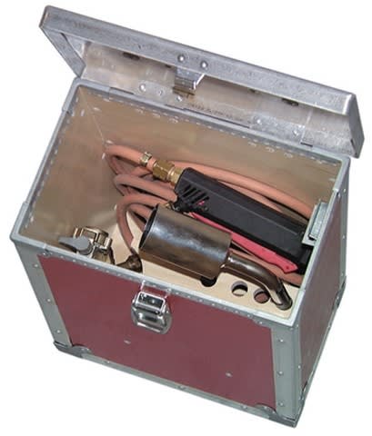 Te Connectivity (EX TYCO SIMEL) - Chalumeau coffret bois avec poignée sécu + flexible 5m + brûleur flamme molle