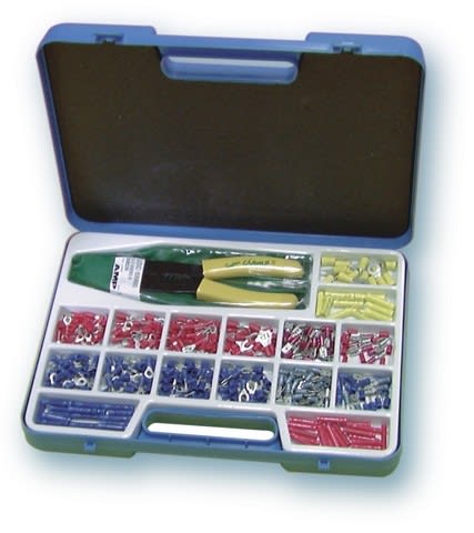 Te Connectivity (EX TYCO SIMEL) - Coffret plastique avec une pince et un assortiment de connecteurs préisolés