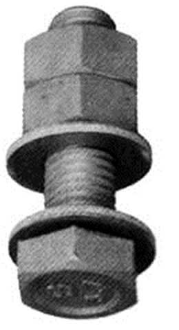 Te Connectivity (EX TYCO SIMEL) - Boulon HM 14x45mm en alu 7075 (Vis + 2 écrous + 2 rondelles plates)