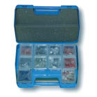 Te Connectivity (EX TYCO SIMEL) - Coffret plastique avec 10 boîtes de 100 cosses préisolées rouges et bleues