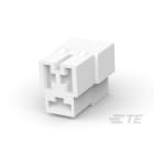 Te Connectivity (EX TYCO SIMEL) - Boîtier Fastin-Faston Mâle 3 voies (2 + 1) pour clip 6,3mm-Polyamide blanc