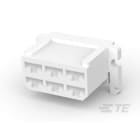 Te Connectivity (EX TYCO SIMEL) - Boîtier Fastin-Faston Mâle 6 voies (2 x 3) pour clip 6,3mm-Polyamide blanc