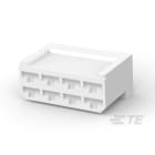 Te Connectivity (EX TYCO SIMEL) - Boîtier Fastin-Faston Mâle 8 voies (2 x 4) pour clip 6,3mm-Polyamide blanc