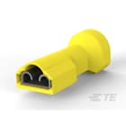 Te Connectivity (EX TYCO SIMEL) - Clip FASTON Jaune tout isolé pour languette 6,3 x 0,8mm-S: 4 à 6mm²-Laiton étamé
