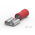 Te Connectivity (EX TYCO SIMEL) - Clip FASTON Rouge pour languette 5,0x0,8mm-Section: 0,3 à 1,0mm²-Laiton nickelé