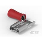 Te Connectivity (EX TYCO SIMEL) - Clip FASTON drapeau Rouge pour languette 6,3x0,8mm-S: 0,3 à 1,5mm²-Laiton étamé