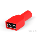 Te Connectivity (EX TYCO SIMEL) - Clip FASTON Rouge tout isolé pour languet 6,3x0,8mm-S: 0,3 à 1,5mm²-Laiton étamé
